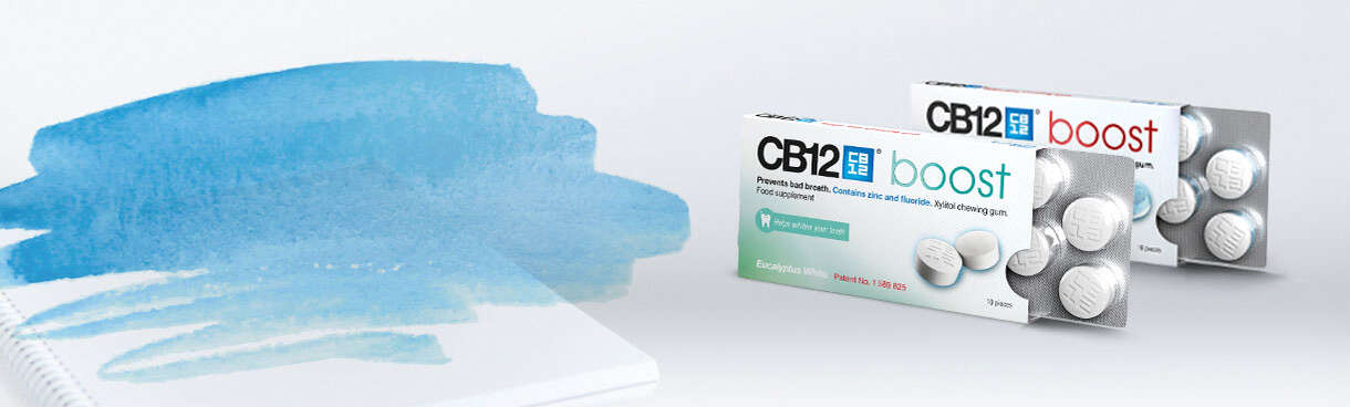 CB12 Boost Strong Mint: Zuckerfreie Kaugummis gegen Mundgeruch 10 stk